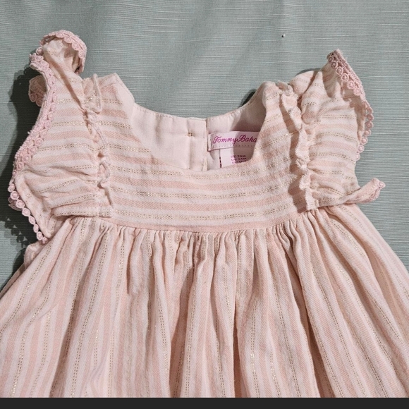 Tommy Bahama Kids Dress in Light Pink with Ruffles - Picture 2 of 9